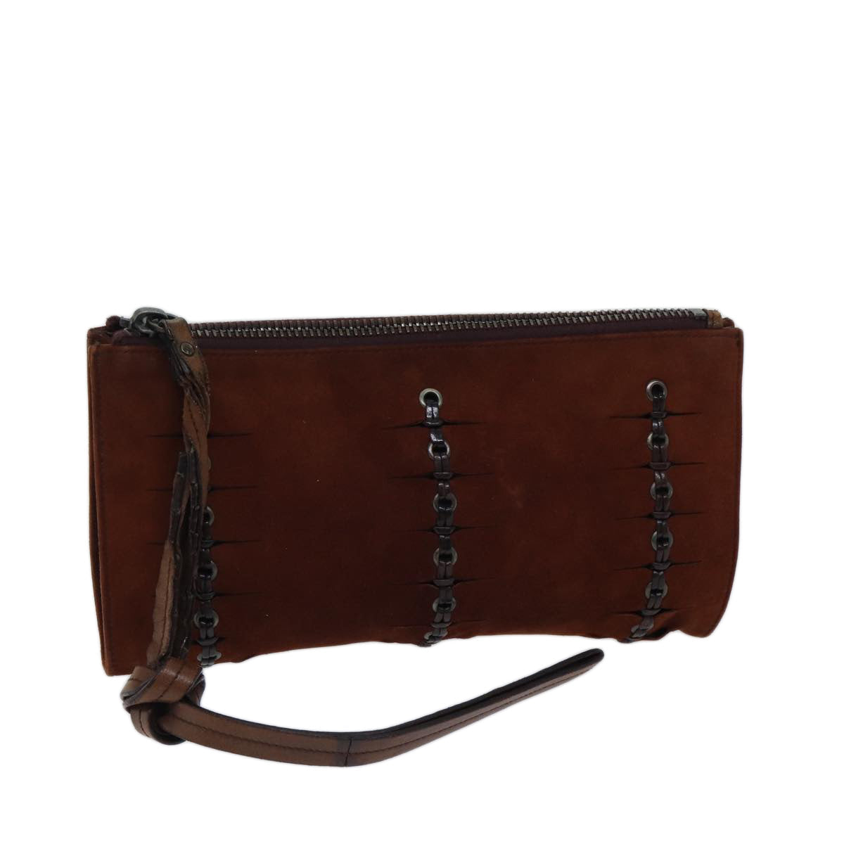 GUCCI Pouch Suede Brown 101684 72036