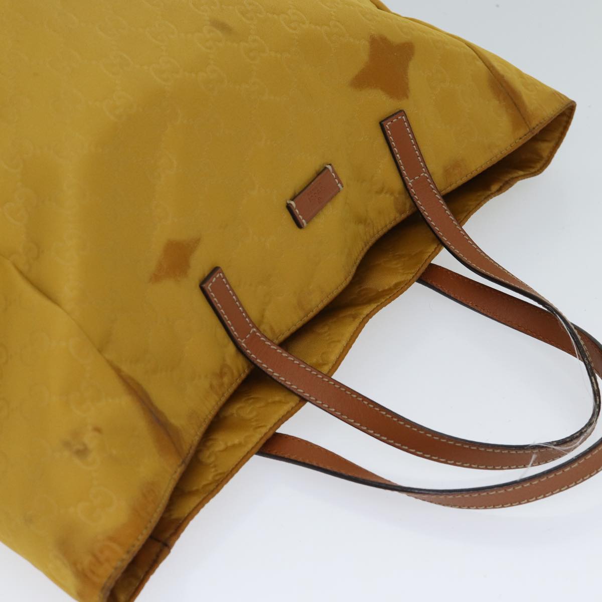 GUCCI GG Canvas Tote Bag Yellow 282439 72047