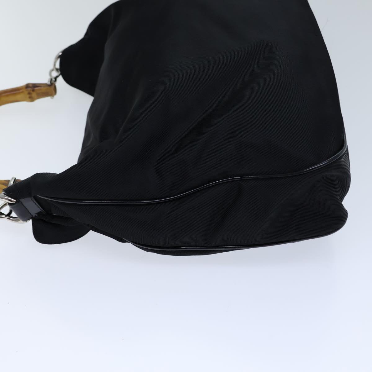 GUCCI Bamboo Hand Bag Nylon 2way Black 001 123 1577 72082