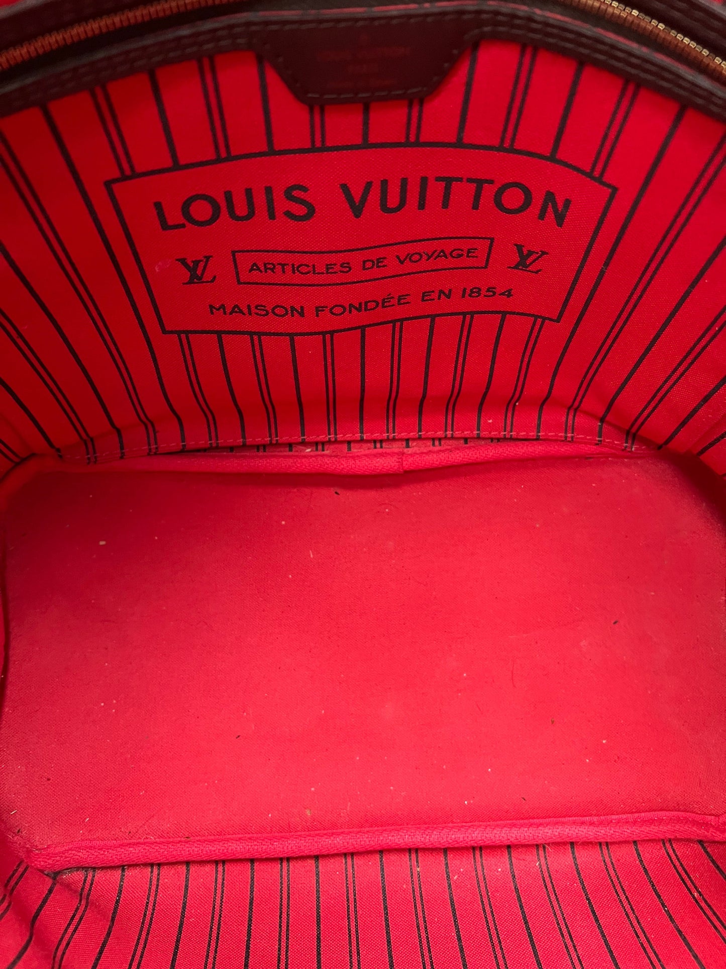 Louis Vuitton Neverfull MM Damier Ebene Cherry Interior (RRP £1,410)