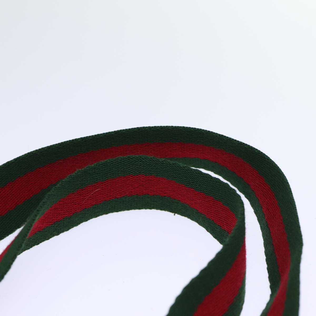 GUCCI GG Canvas Web Sherry Line Tote Bag PVC Beige Green Red 72147