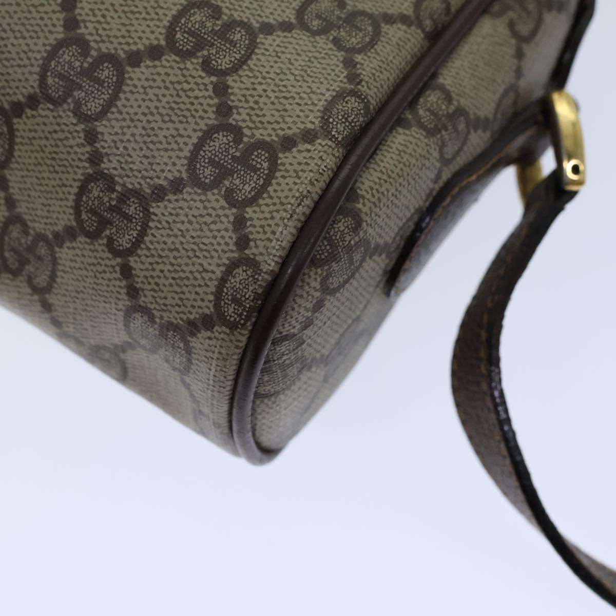 GUCCI GG Canvas Web Sherry Line Shoulder Bag PVC Beige Green Red 72150