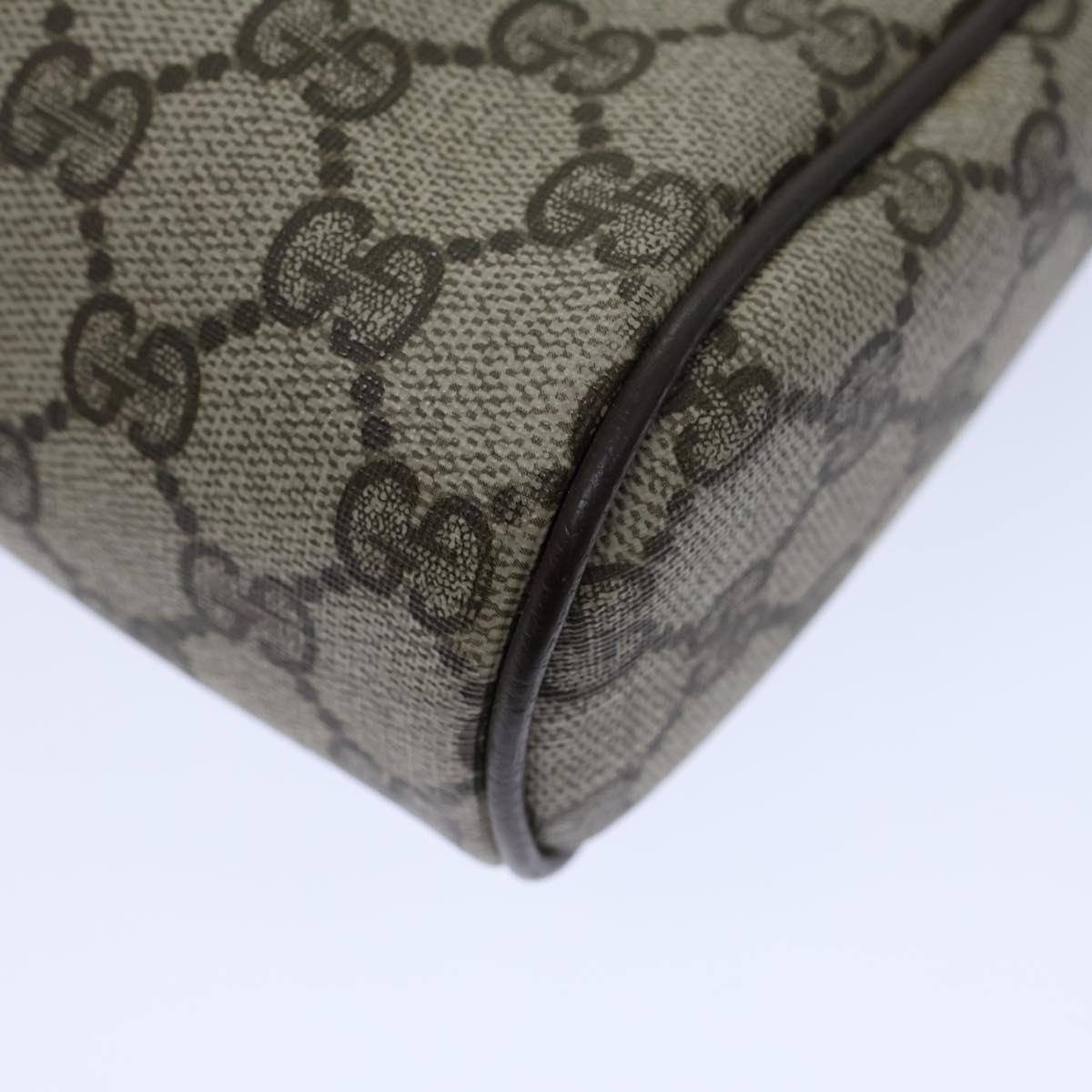 GUCCI GG Canvas Web Sherry Line Clutch Bag PVC Beige Green Red 72151