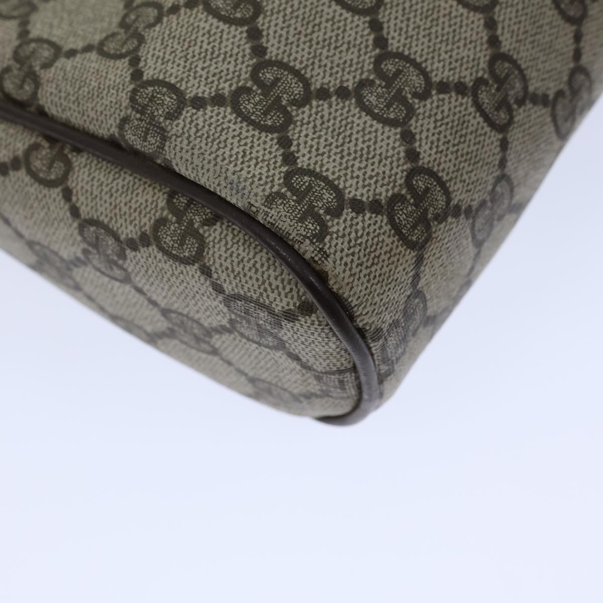 GUCCI GG Canvas Web Sherry Line Clutch Bag PVC Beige Green Red 72151