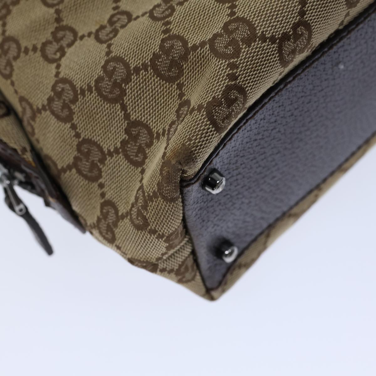 GUCCI GG Canvas Hand Bag Beige 72163
