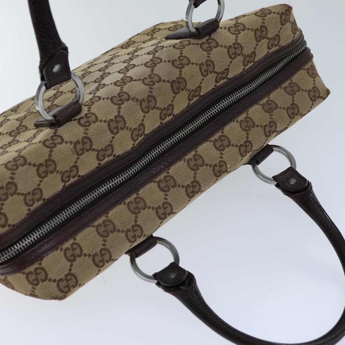 GUCCI GG Canvas Hand Bag Beige 72163