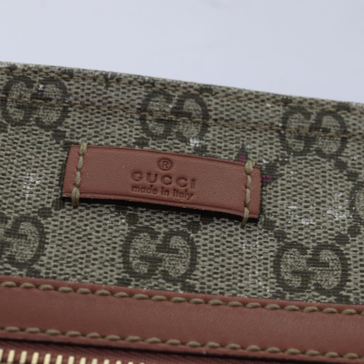 GUCCI GG Supreme Shoulder Bag PVC Beige 295257 72293