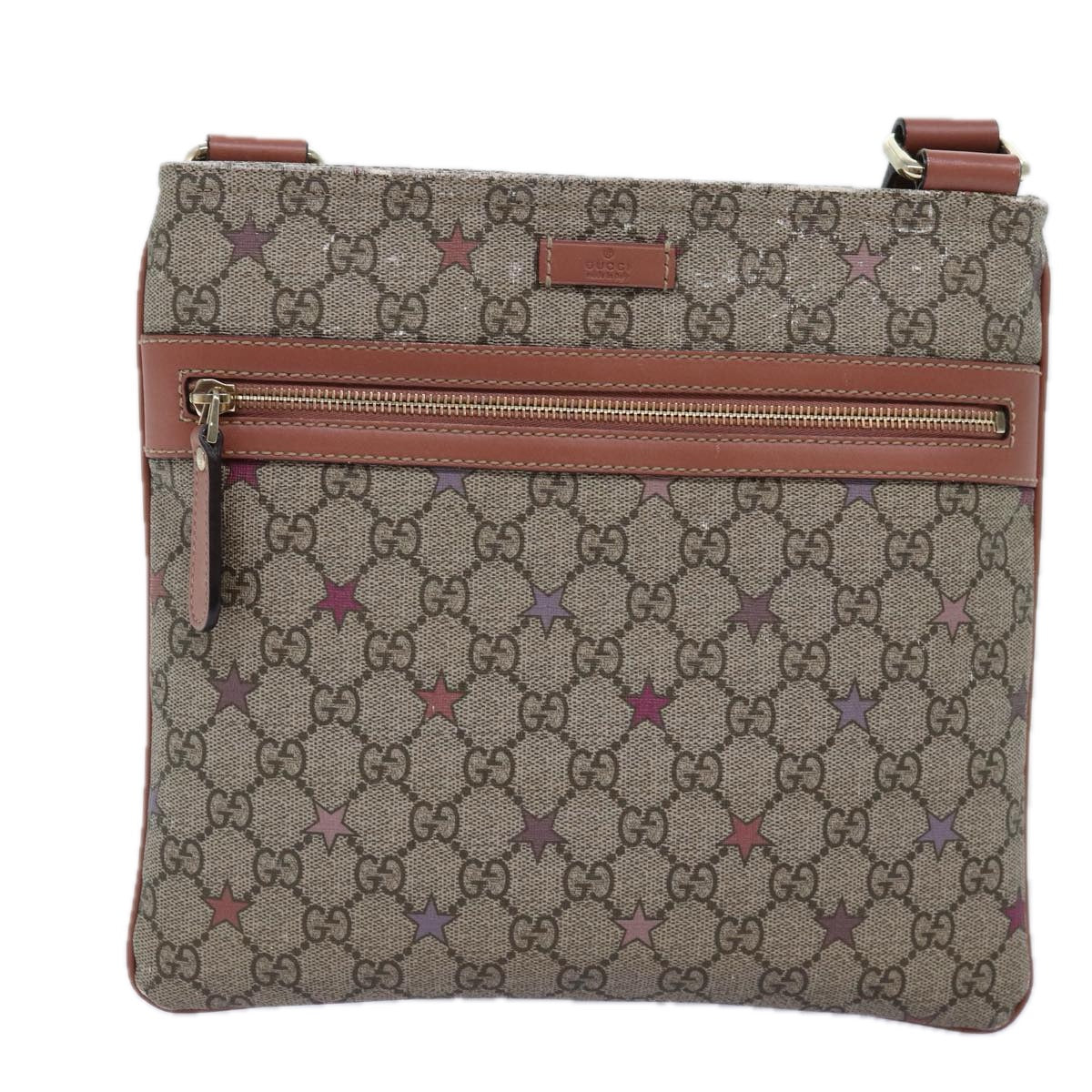 GUCCI GG Supreme Shoulder Bag PVC Beige 295257 72293