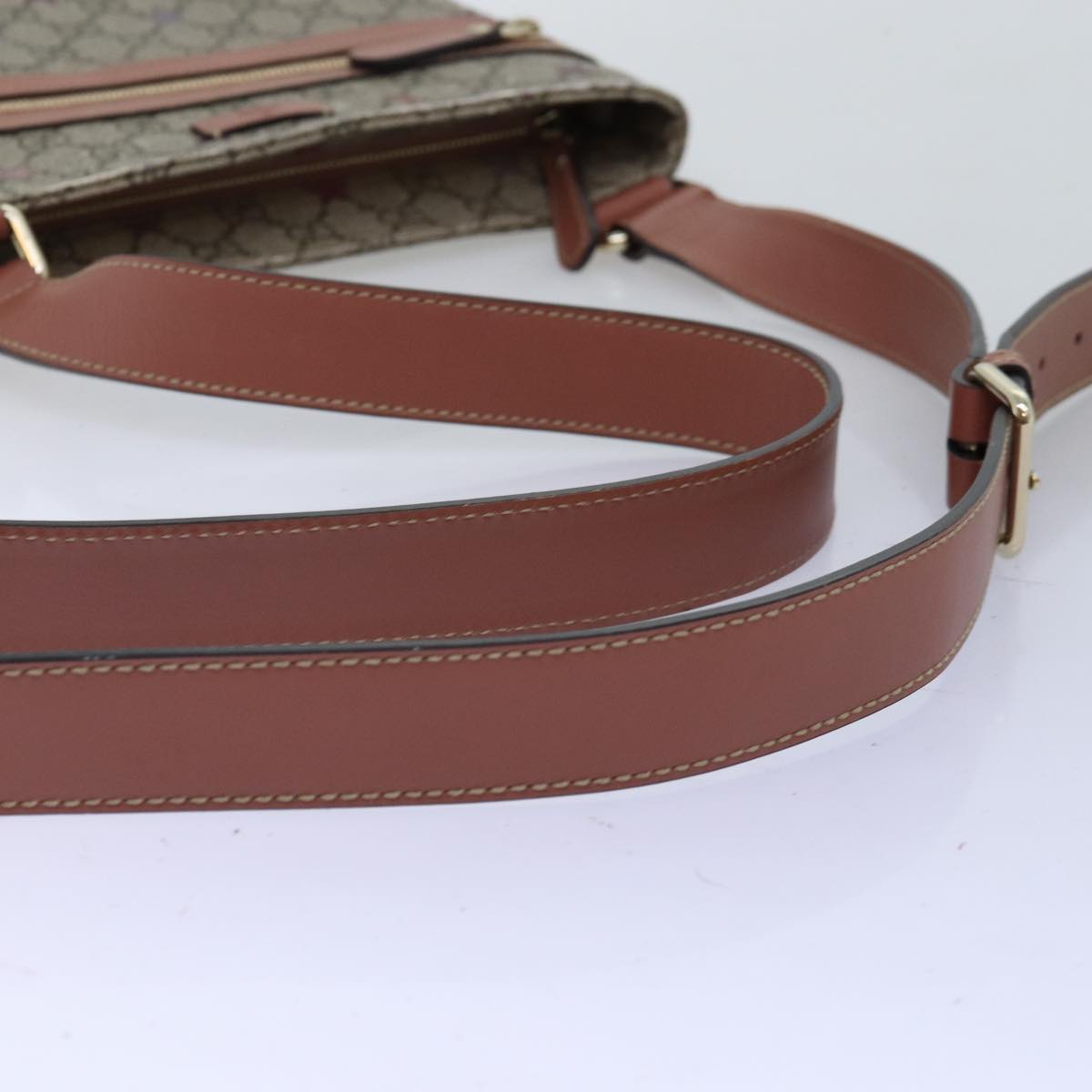 GUCCI GG Supreme Shoulder Bag PVC Beige 295257 72293
