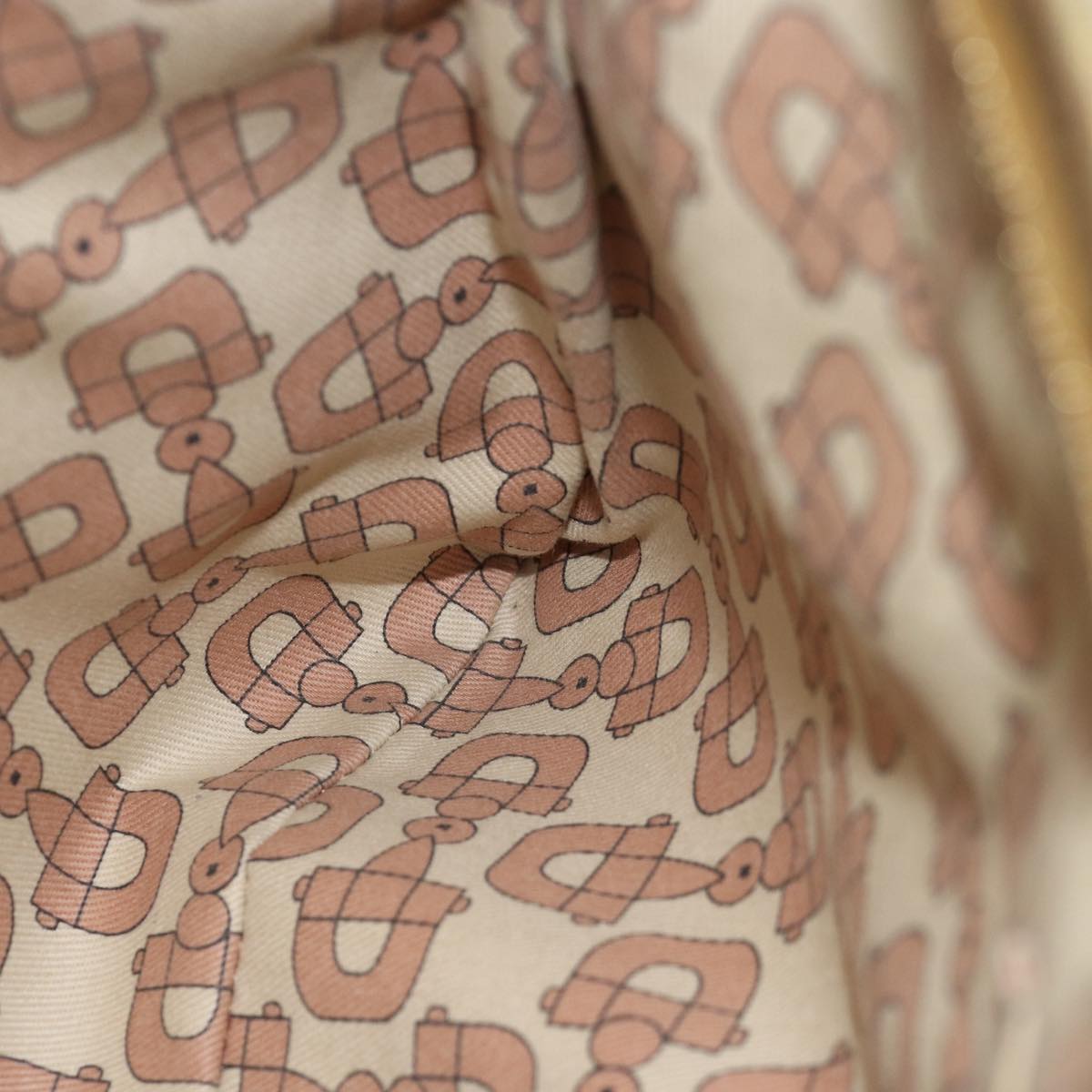 GUCCI GG Canvas Sherry Line Shoulder Bag Gold Beige pink 144388 72295
