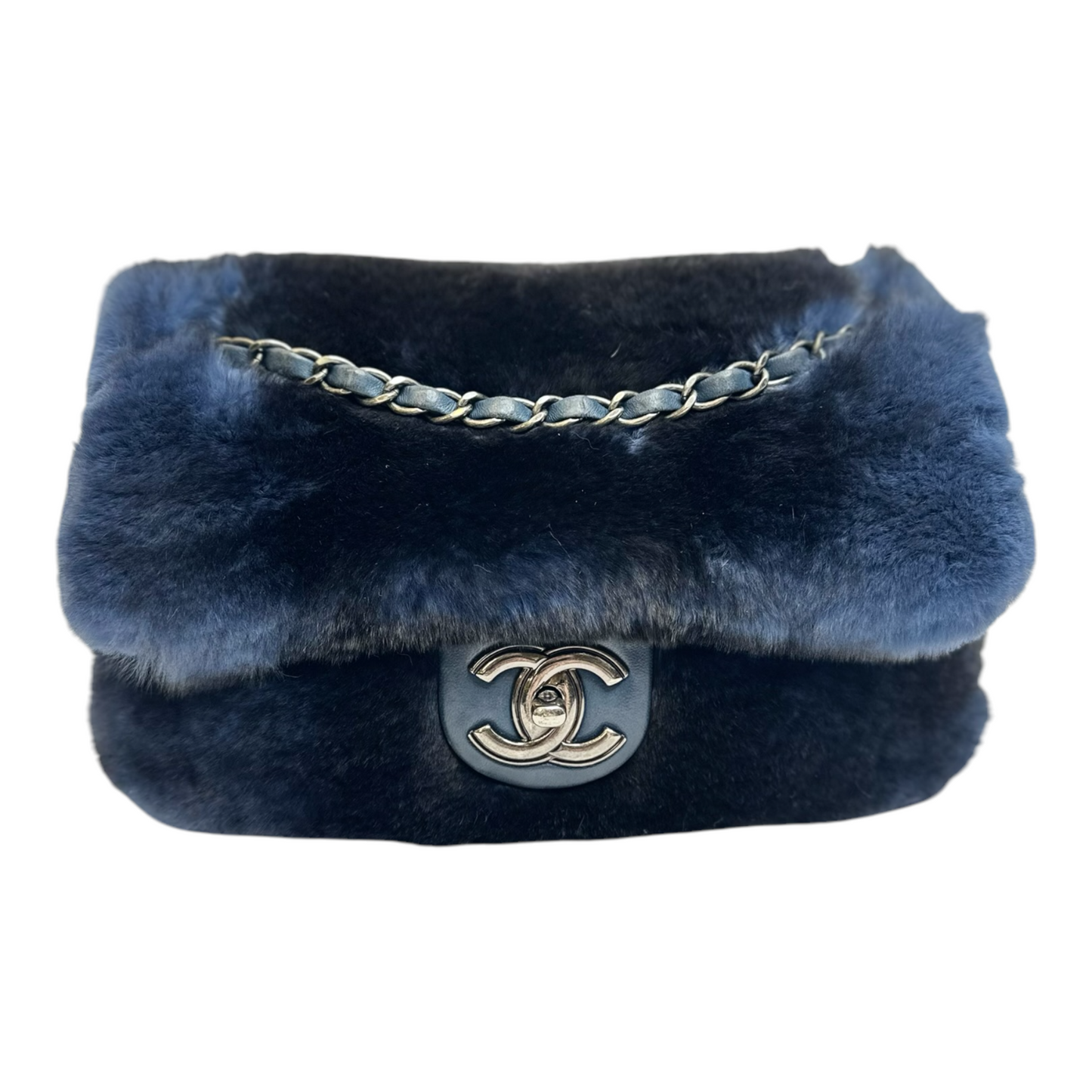 GLM-Rabbit Fur Medium Single Flap Navy
