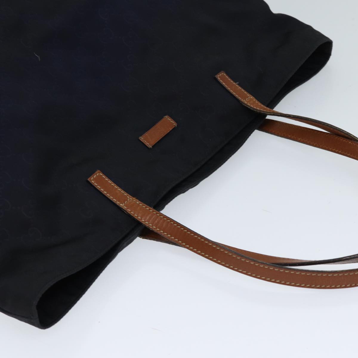 GUCCI GG Canvas Tote Bag Nylon Navy 72423