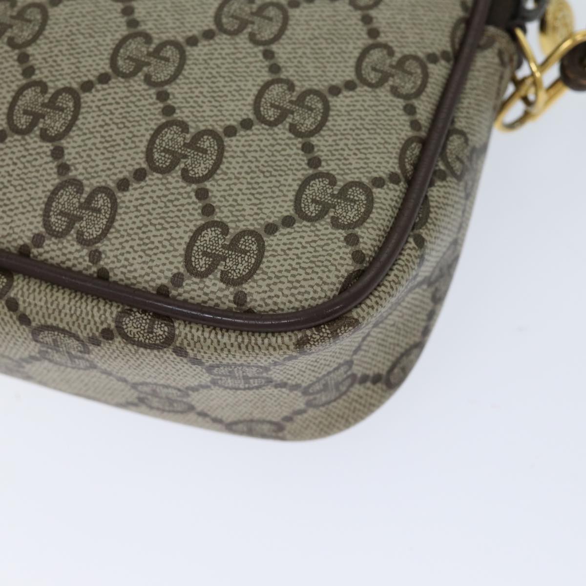 GUCCI GG Supreme Shoulder Bag PVC Beige 97 02 068 72481