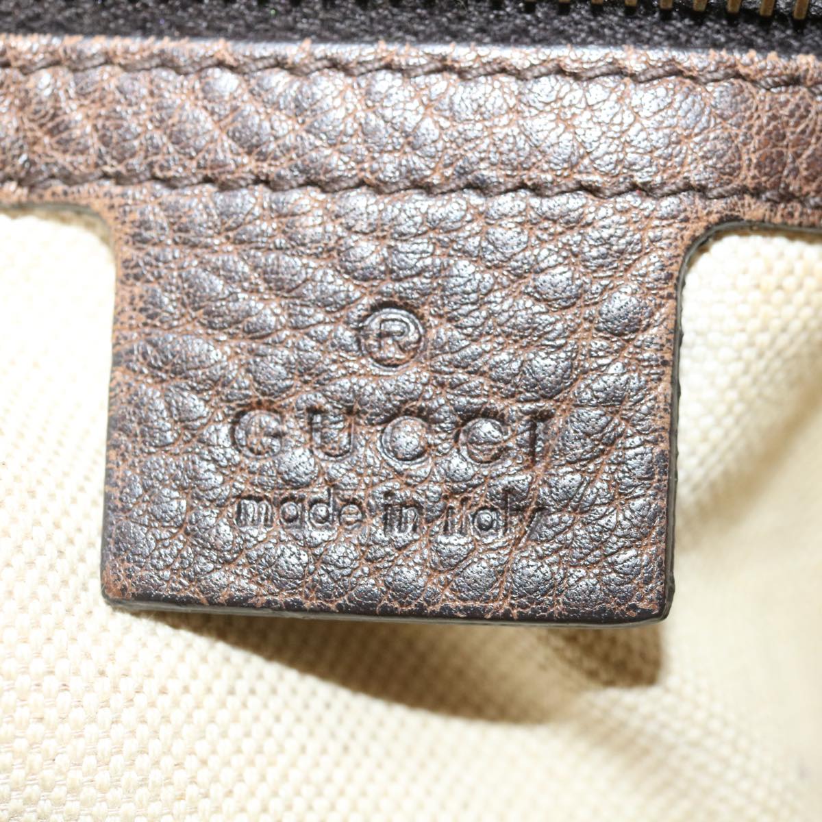 GUCCI GG Canvas Bamboo Hand Bag Beige 339002 72514