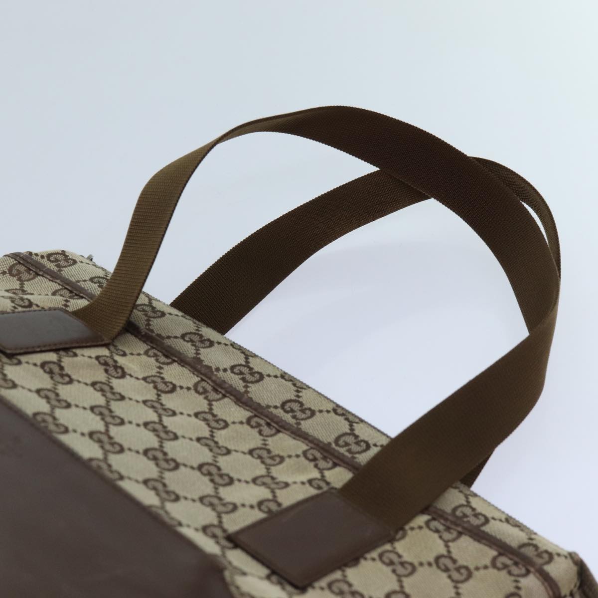 GUCCI GG Canvas Tote Bag Beige Brown 72517