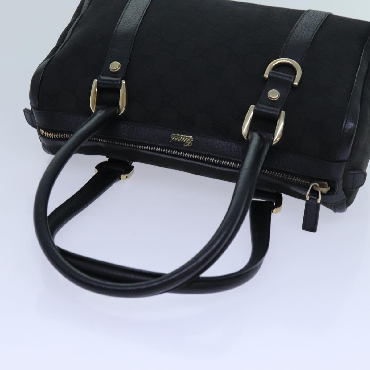 GUCCI GG Canvas Shoulder Bag Black 72519
