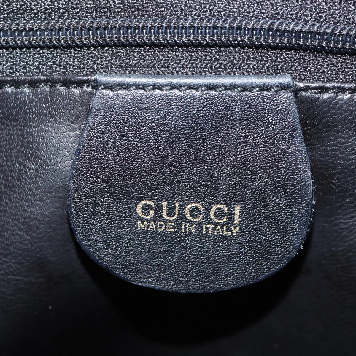 GUCCI Bamboo Hand Bag Leather 2way Black 72549