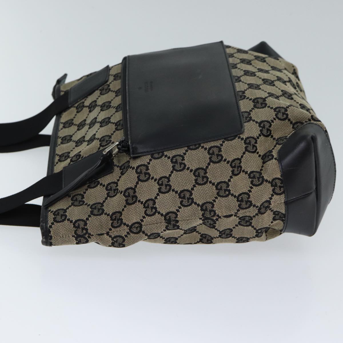 GUCCI GG Canvas Tote Bag Beige Black 72574