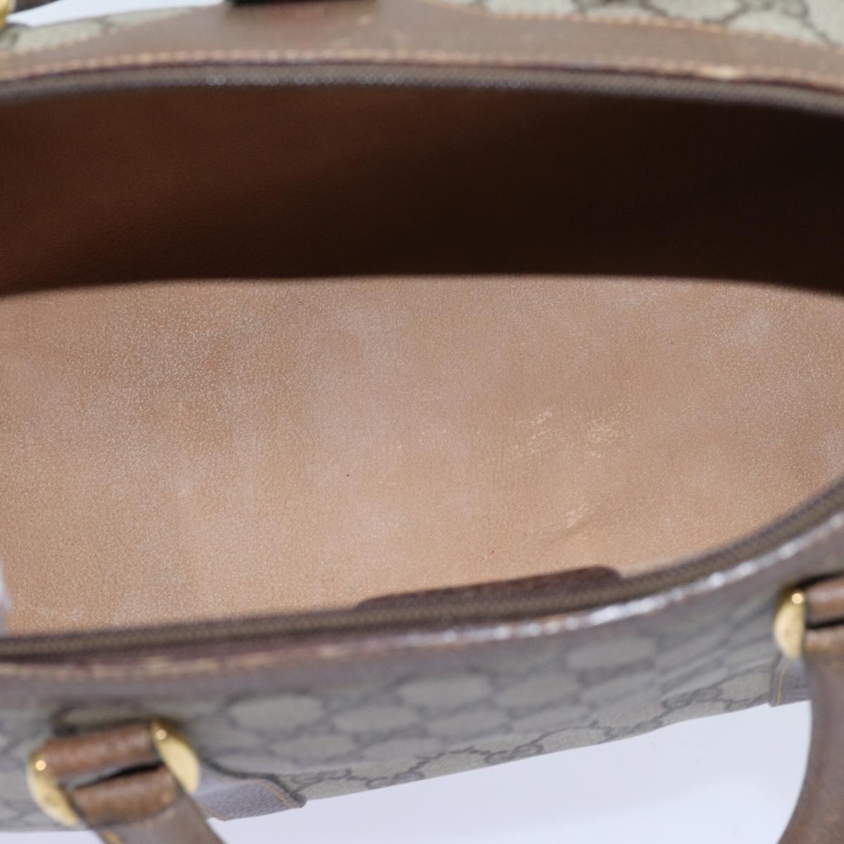 GUCCI GG Canvas Web Sherry Line Boston Bag PVC Beige Green Red 72596