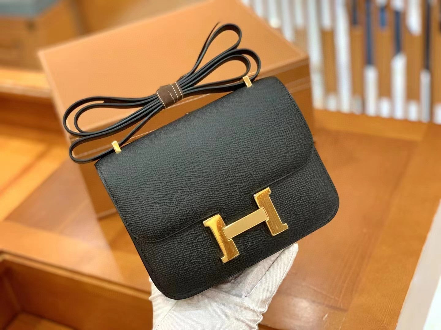 GLAMI ConstanGLAMI 23 Epsom Black For Women, Handbags, Shoulder Bags 9in/23cm
