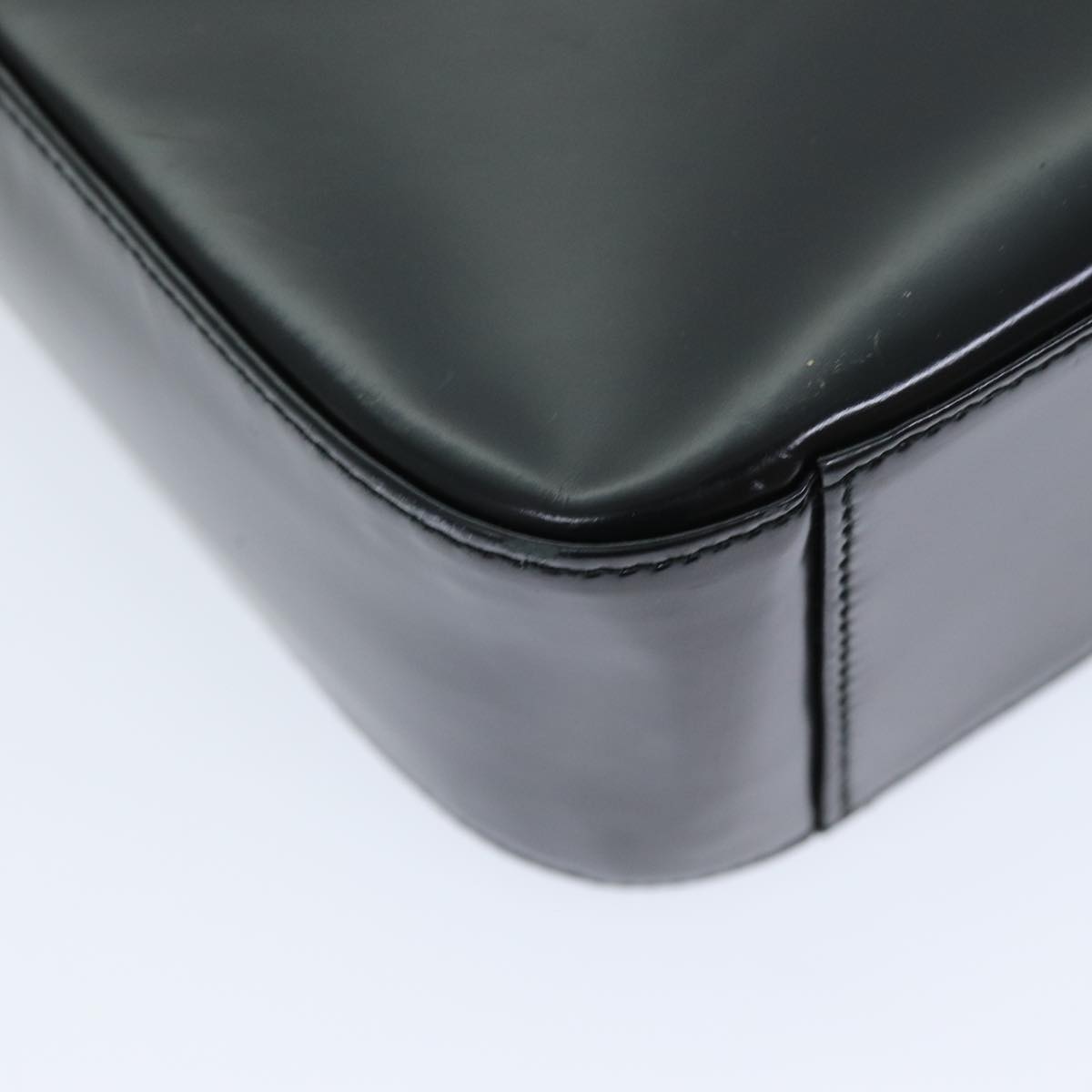 GUCCI Interlocking Shoulder Bag Enamel Black 000 0506 72605