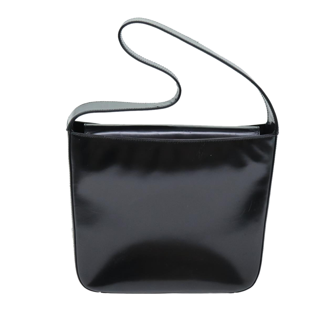 GUCCI Interlocking Shoulder Bag Enamel Black 000 0506 72605
