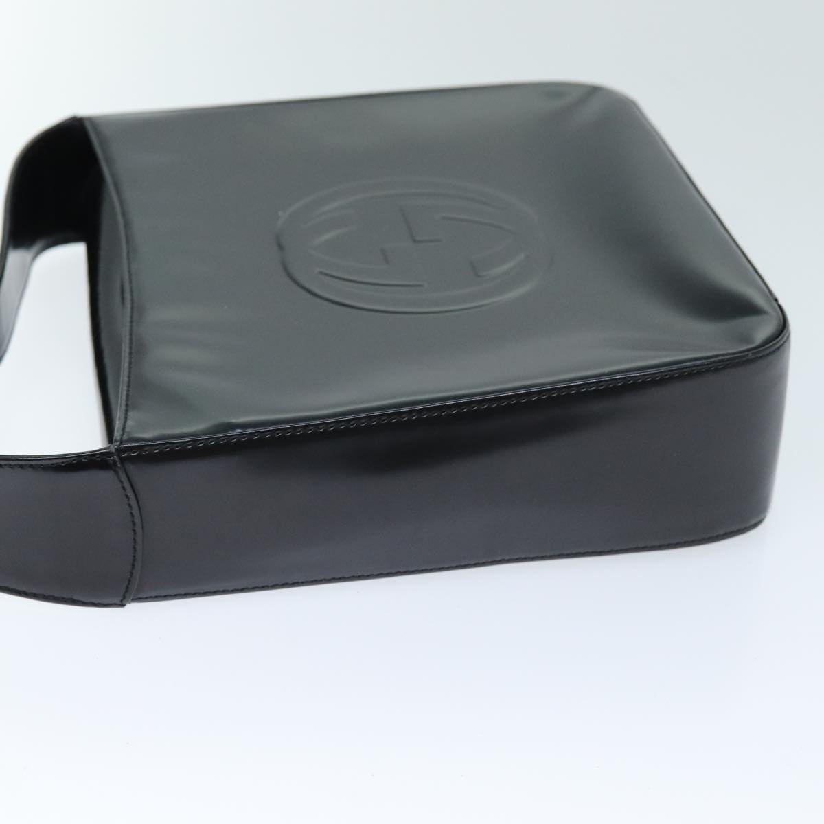 GUCCI Interlocking Shoulder Bag Enamel Black 000 0506 72605