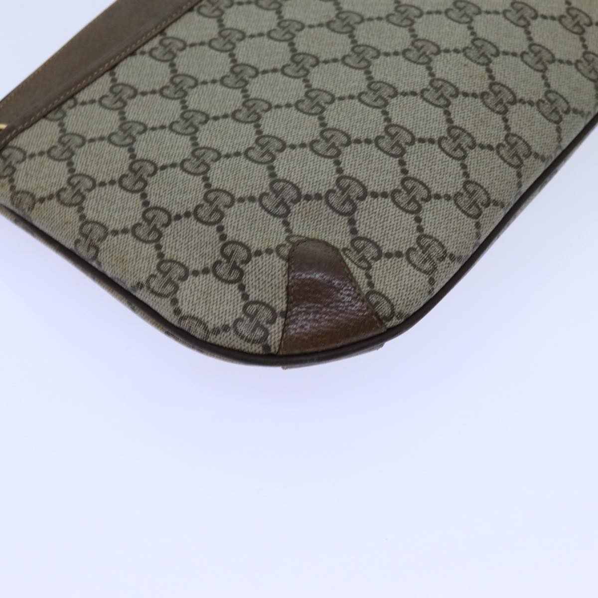 GUCCI GG Supreme Web Sherry Line Shoulder Bag Beige Green 904 02 026 72608