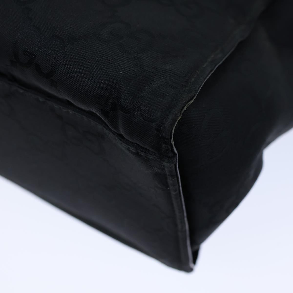 GUCCI Bamboo GG Canvas Hand Bag Nylon Black 002 1015 72641