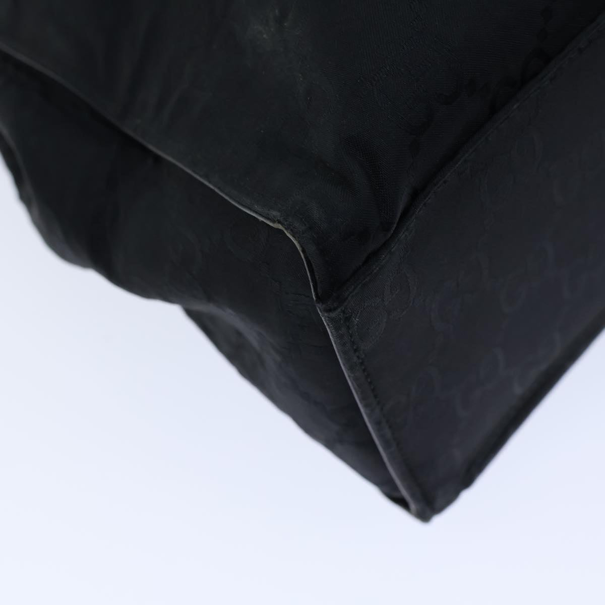 GUCCI Bamboo GG Canvas Hand Bag Nylon Black 002 1015 72641