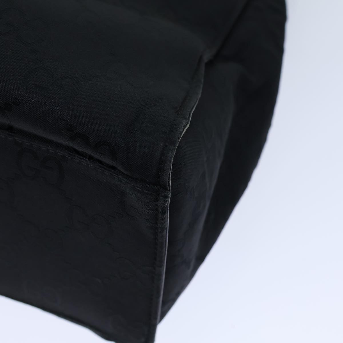 GUCCI Bamboo GG Canvas Hand Bag Nylon Black 002 1015 72641