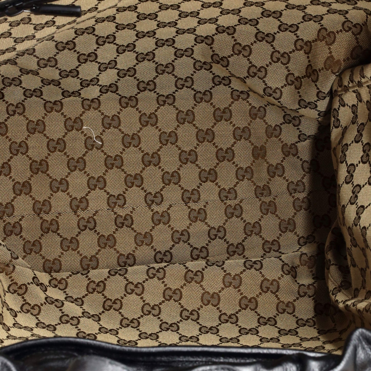 Double G Drawstring Tote Leather
