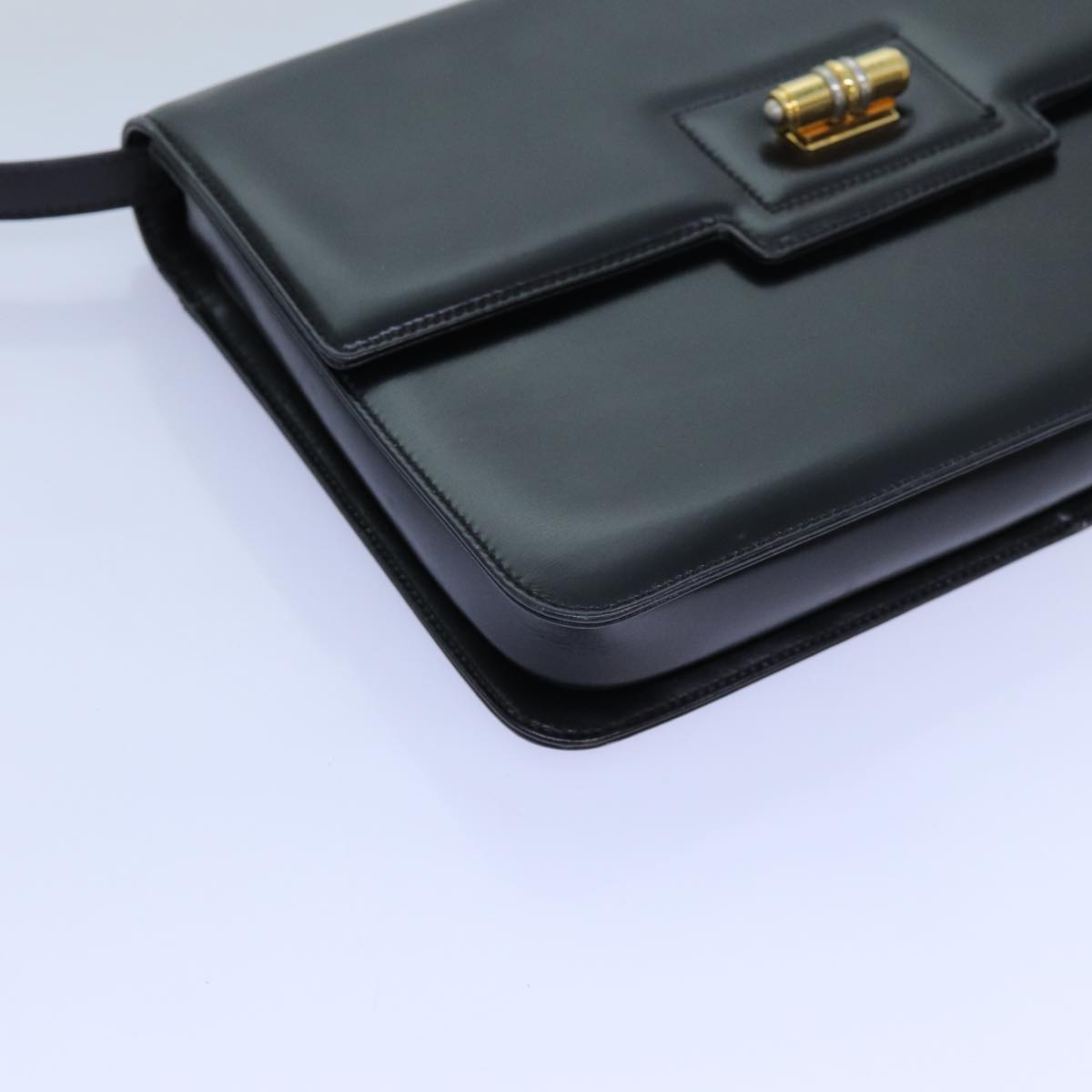 GUCCI Shoulder Bag Leather Black 72713