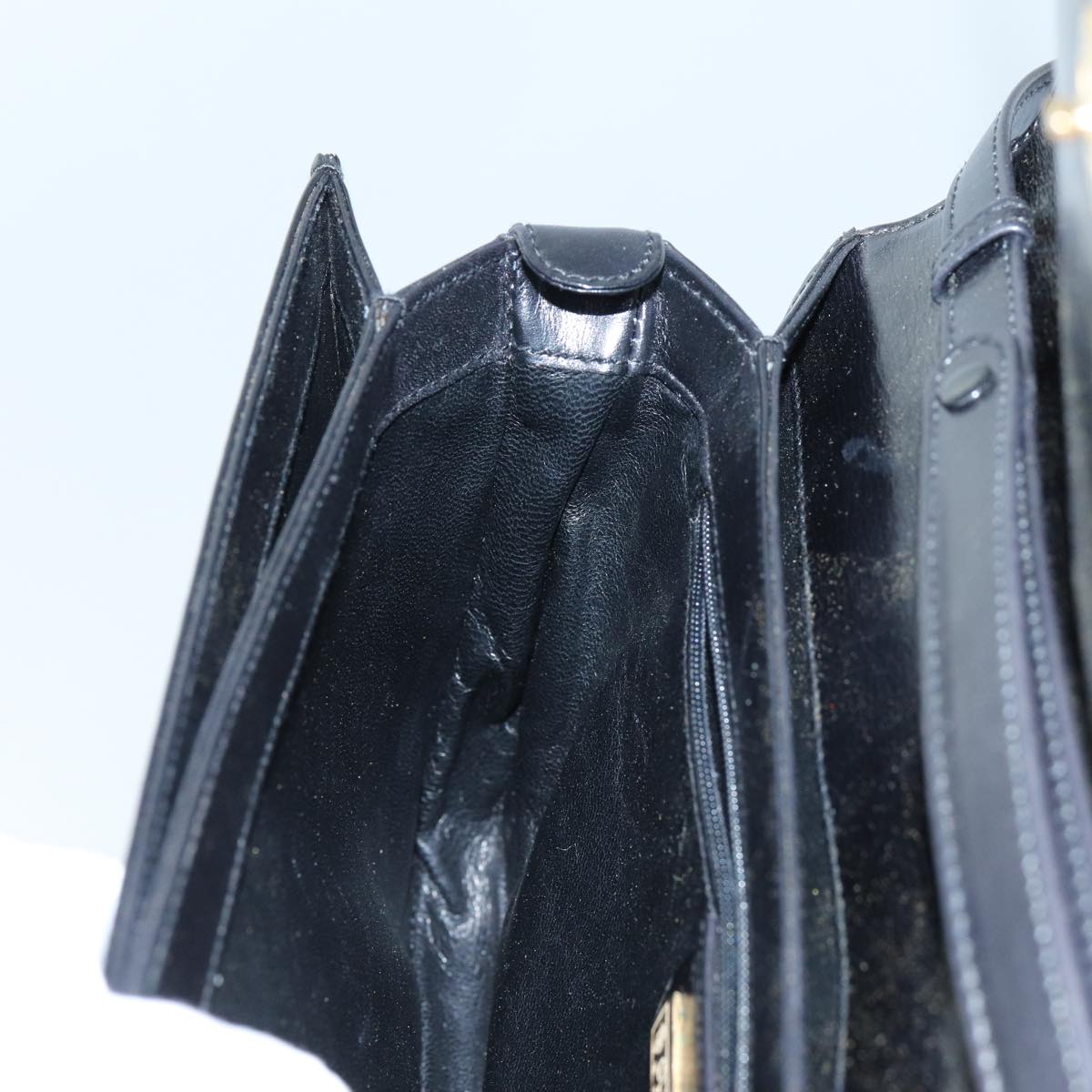 GUCCI Shoulder Bag Leather Black 72713