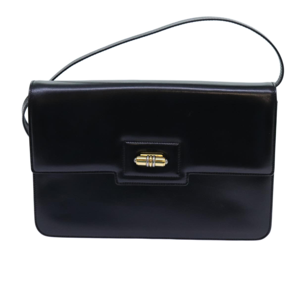 GUCCI Shoulder Bag Leather Black 72713