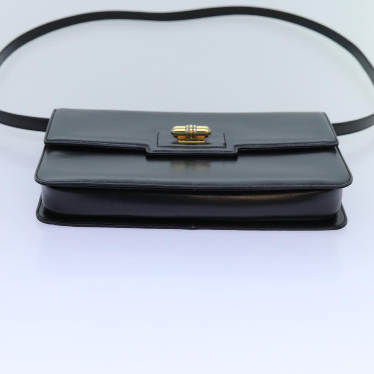 GUCCI Shoulder Bag Leather Black 72713