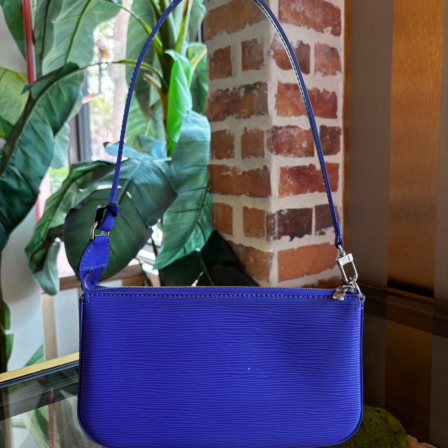 LOUIS VUITTON Purple Epi Leather Accessories Pochette