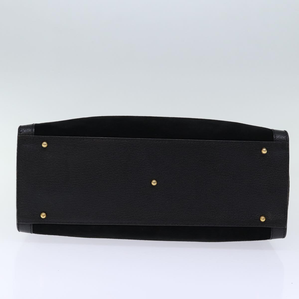 GUCCI Bamboo Hand Bag Suede Black 002 853 0260 72721