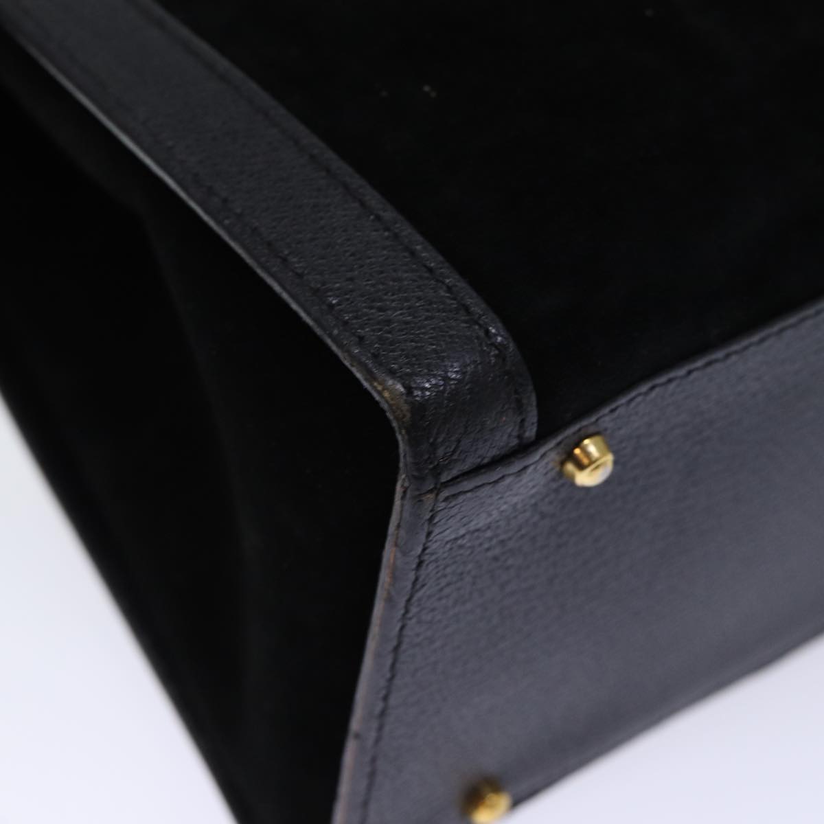 GUCCI Bamboo Hand Bag Suede Black 002 853 0260 72721