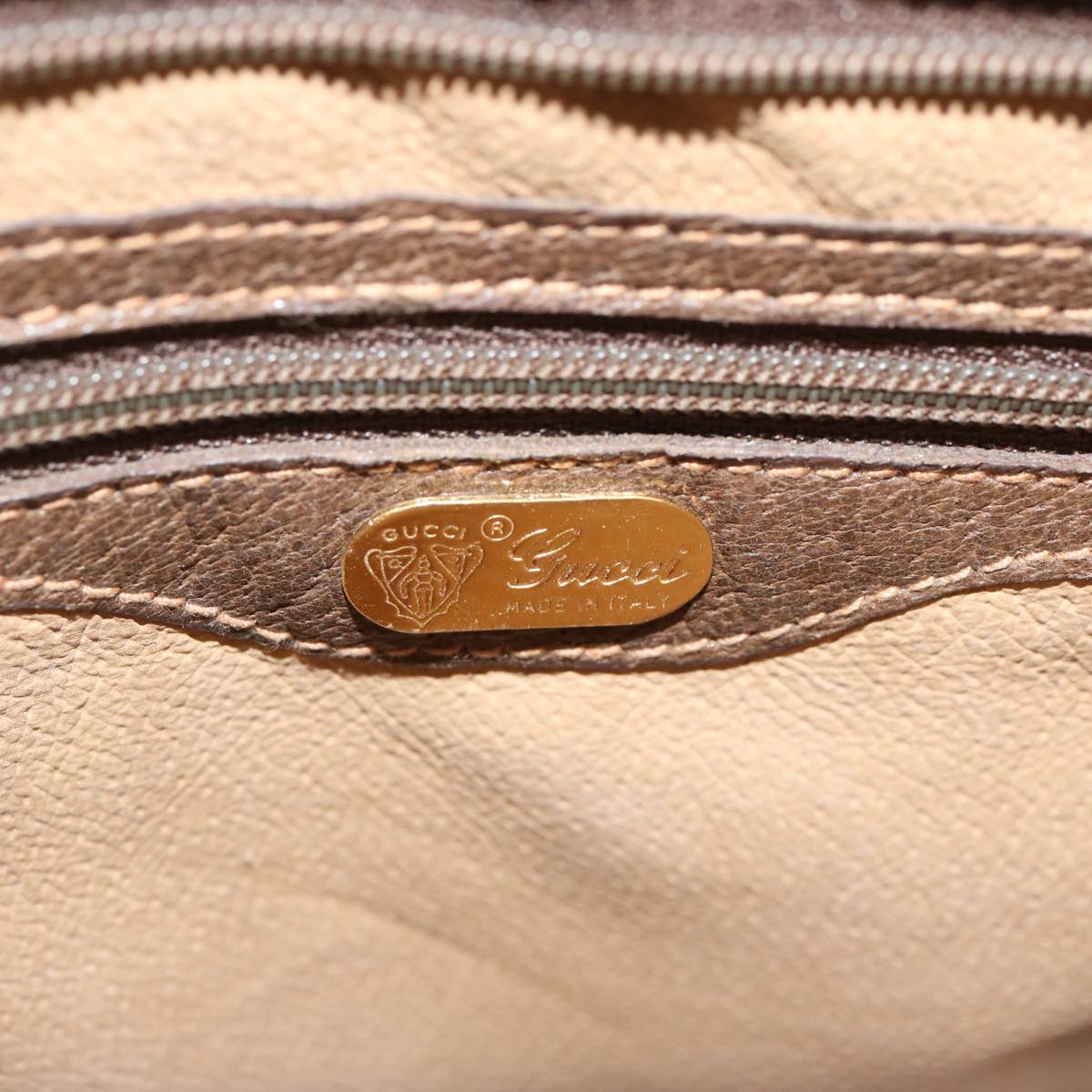 GUCCI GG Canvas Shoulder Bag PVC Beige 72759
