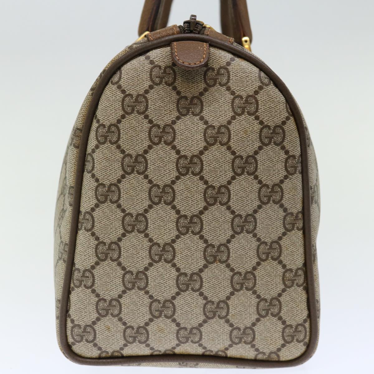 GUCCI GG Canvas Web Sherry Line Boston Bag PVC Beige Green Red 72785