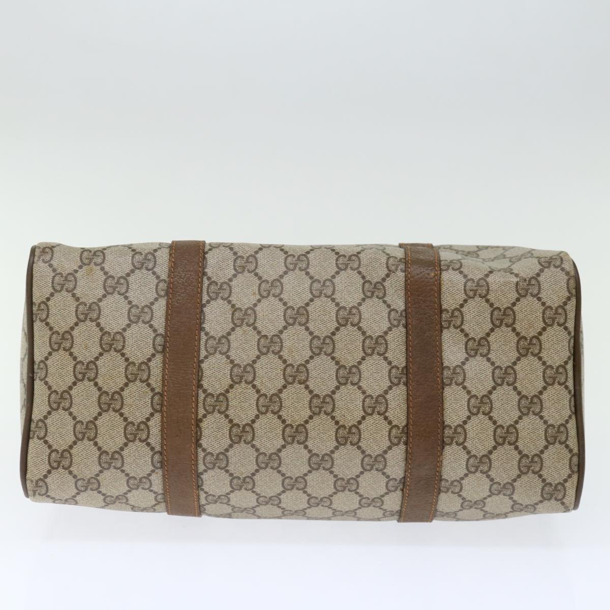GUCCI GG Canvas Web Sherry Line Boston Bag PVC Beige Green Red 72785