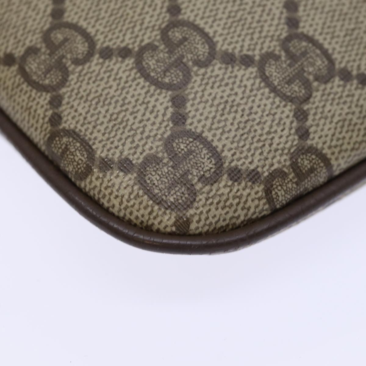 GUCCI GG Canvas Web Sherry Line Shoulder Bag PVC Beige Green Red 72786