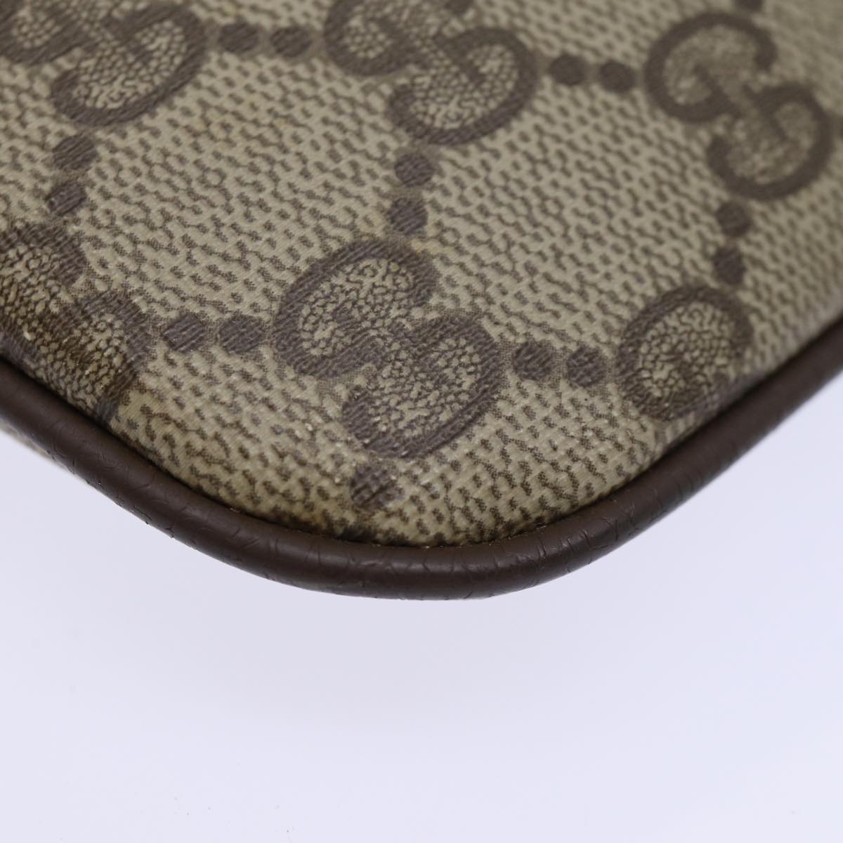 GUCCI GG Canvas Web Sherry Line Shoulder Bag PVC Beige Green Red 72786