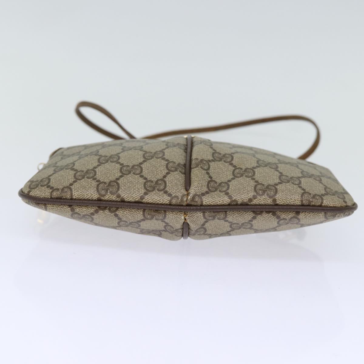 GUCCI GG Canvas Web Sherry Line Shoulder Bag PVC Beige Green Red 72786