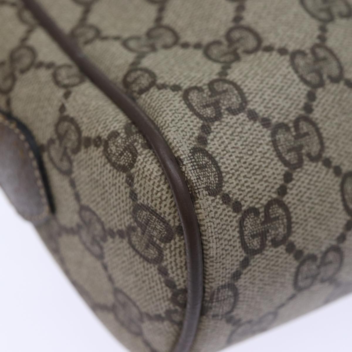 GUCCI GG Canvas Web Sherry Line Shoulder Bag PVC Beige Green Red 72787
