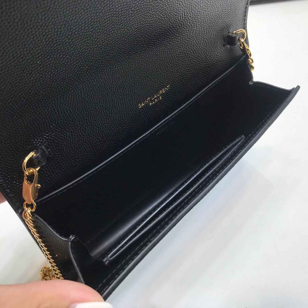 GLAMI Uptown Chain Wallet Black For Women 7.4in/19cm YSL 6077881GF0J1000