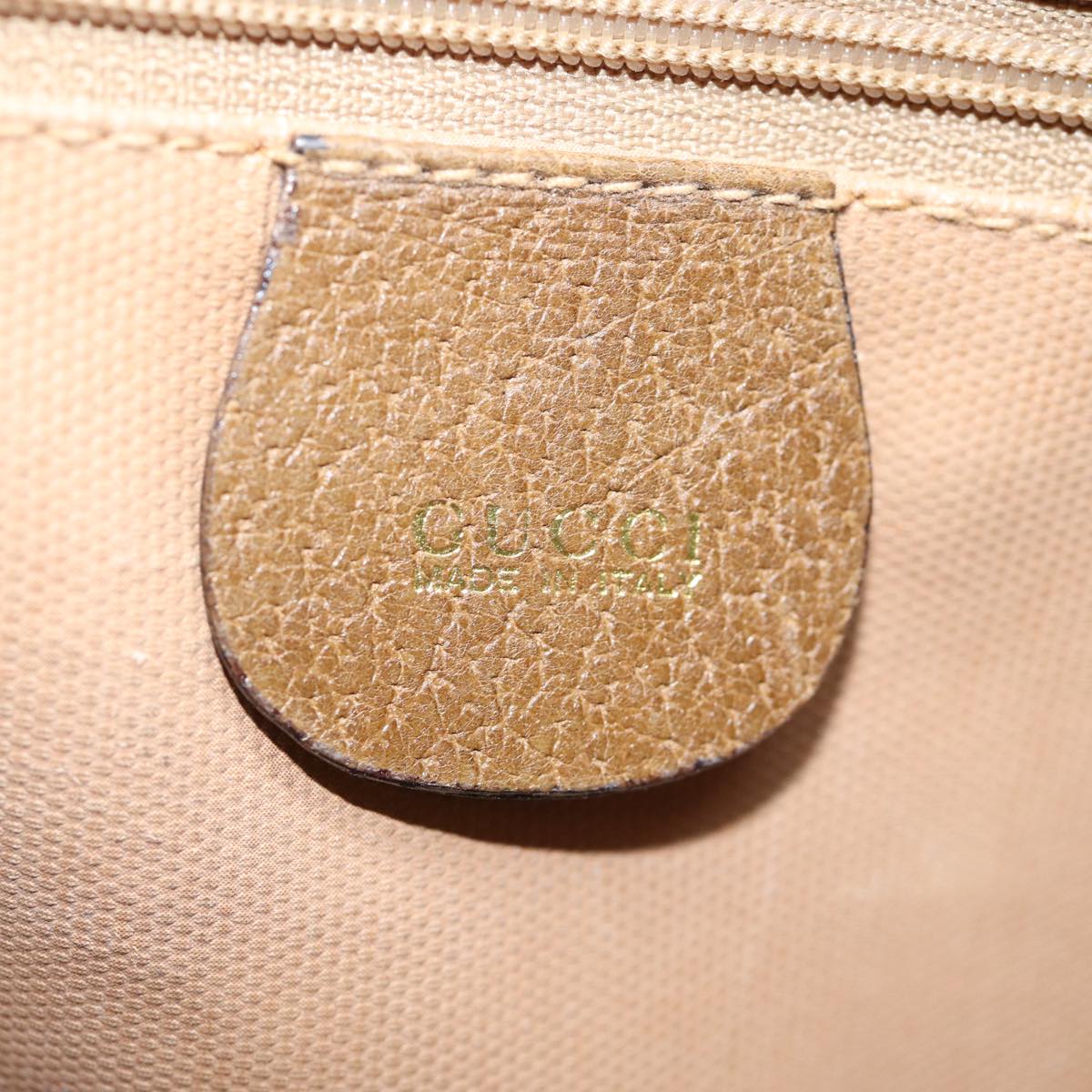 GUCCI Tote Bag Canvas Beige Brown 72800