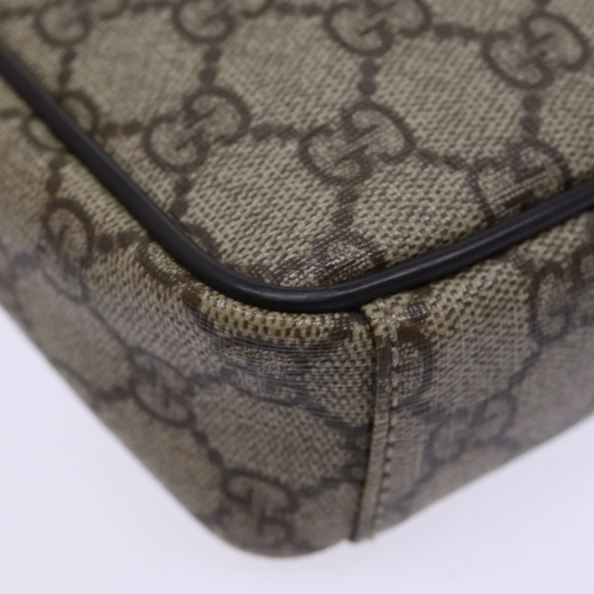 GUCCI GG Canvas Shoulder Bag PVC Beige 72811