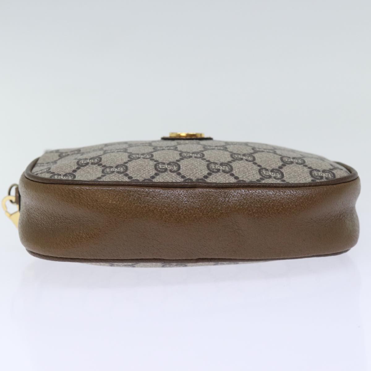 GUCCI GG PLUS Canvas Shoulder Bag PVC Beige 72812